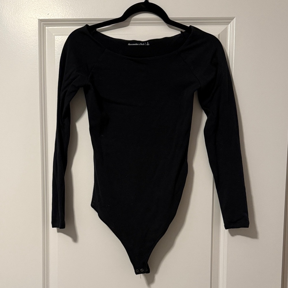 Abercrombie & Fitch Black Long Sleeve Bodysuit